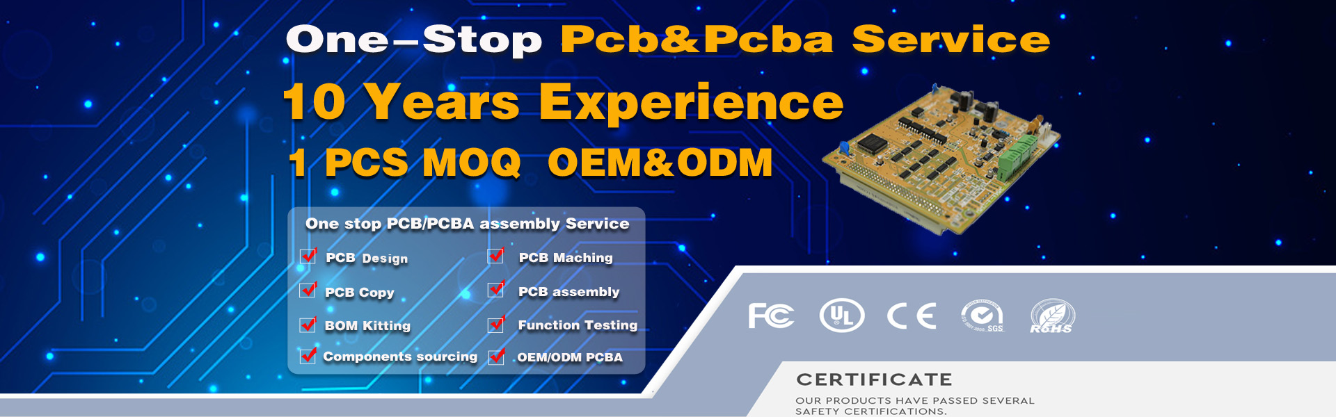 PCB Design,PCB Manufacturer ,Electronic Components sourcing, pcb Assembly,function test,etc one-stop service